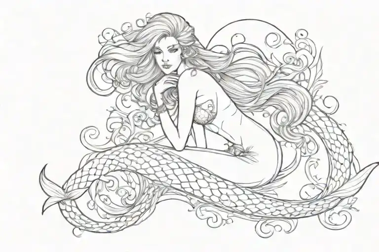 Mermaid With W Replacing W
