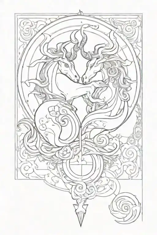 Capricorn And Aquarius Sign Incorporated Within