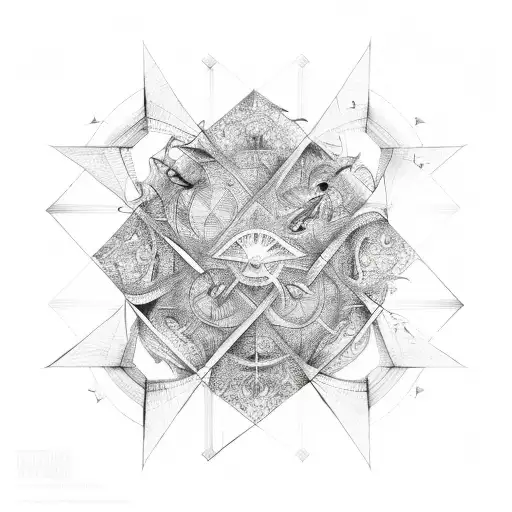 Fantasy Nature In Geometry Figure