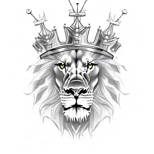 Lion Skull With Crown