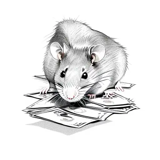 A Rat With A Bag Of Money