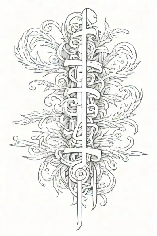 Spine Tattoo Lettering