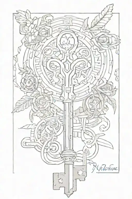 Key With Letters And Roman Numerals