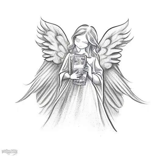 Angel Holding A Money Bag