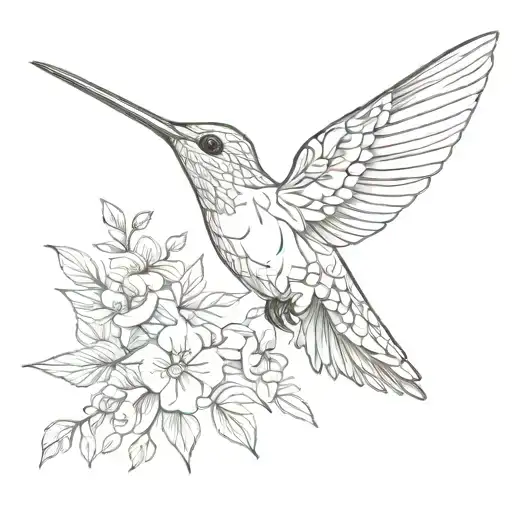 Hummingbird Flying