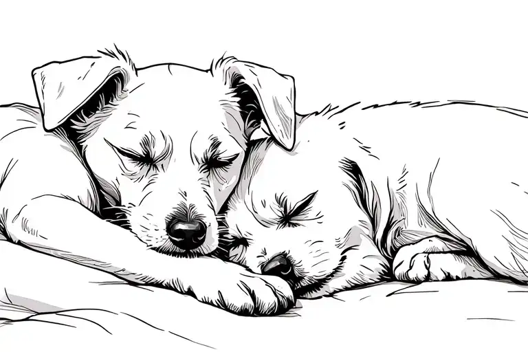 Jack Russell An Me Sleeping Next To Eachother When We Were Little