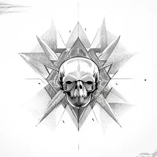 Raven Skull Inside Pentagram