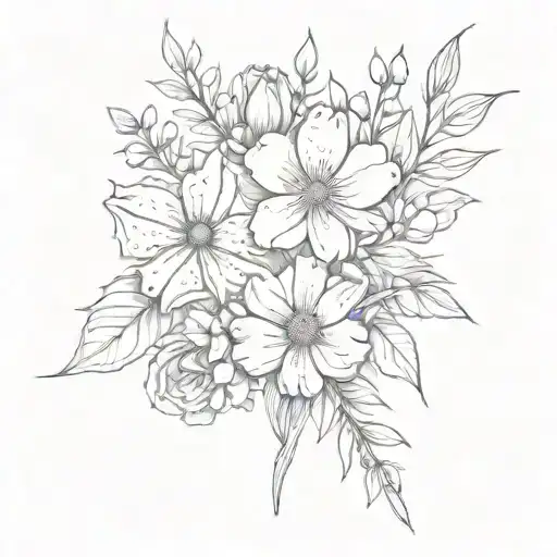 December Birth Flower Bouquet