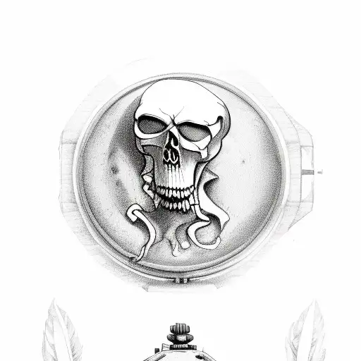 Reaper With Hanfling Pocket Watch