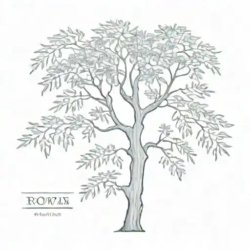 Rowan Tree Silhouette