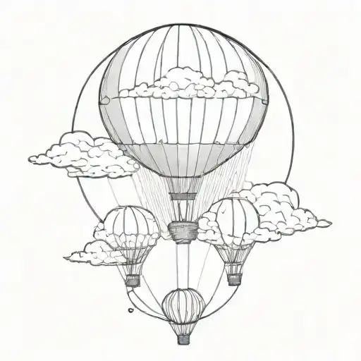 Clouds With A Distant Balloon