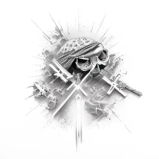 Dead Crow Crucified On A Cross