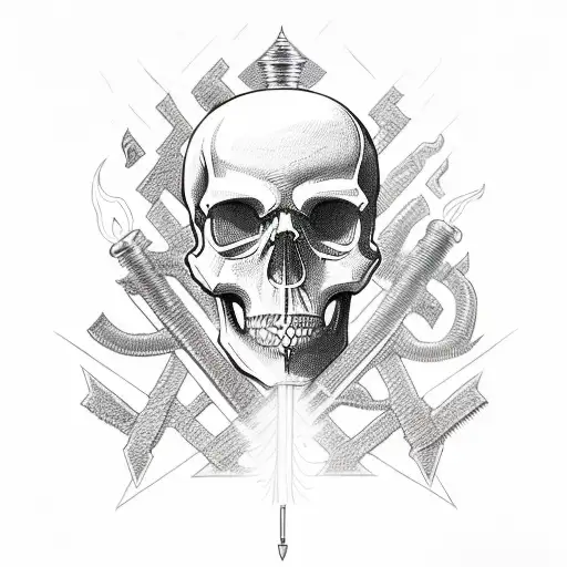 A Skull With Crossed Welding Torches And The Phrase 'Death Before Dishonor'