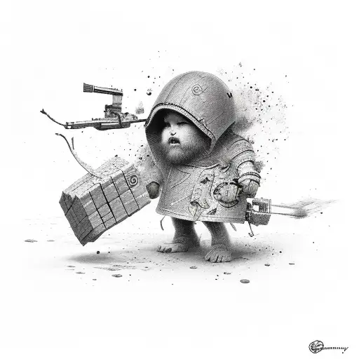 Children Playing Among Unfinished Blocks