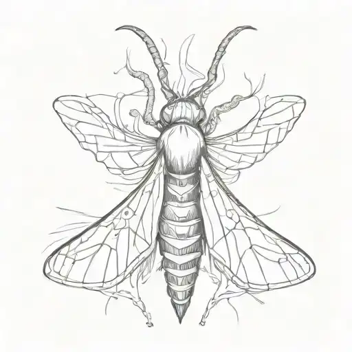 Hawk Moth With Hairy Antennae