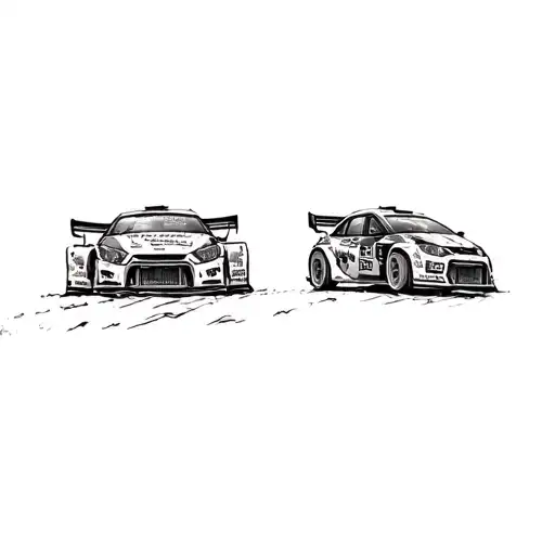 A Rally Car On A Dirt Road