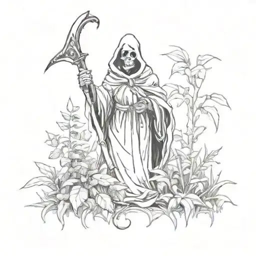 Garden With Grim Reaper
