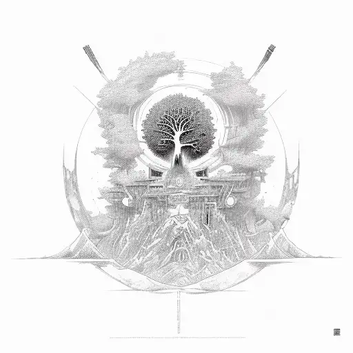 Tree Of Life And Samurai