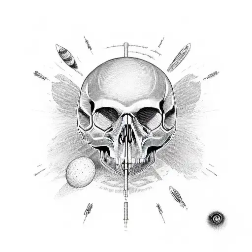 Planet Saturn But It Is A Skull