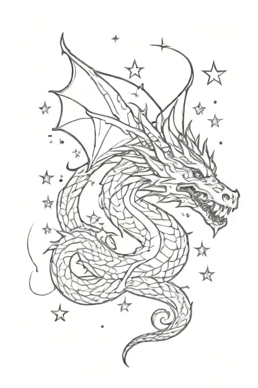Dragon And Stars