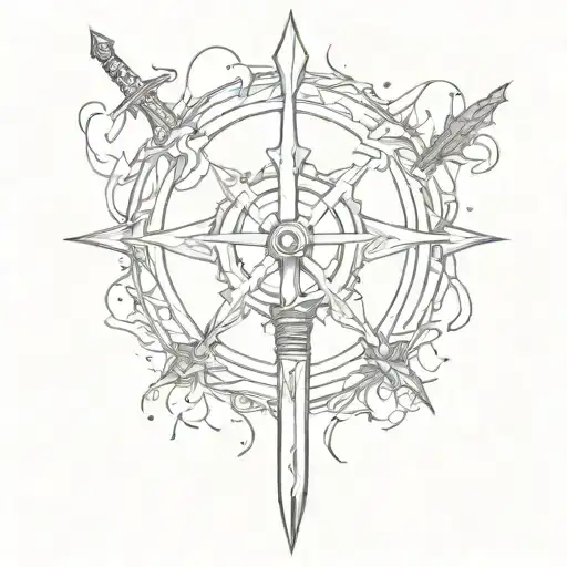 Magic Circle With Sword In The Middle