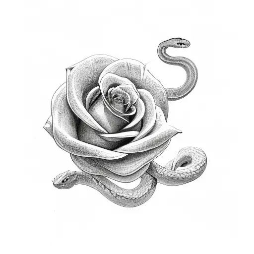 Snake Around Rose