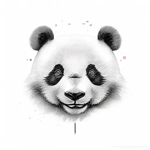 A Panda With Roses