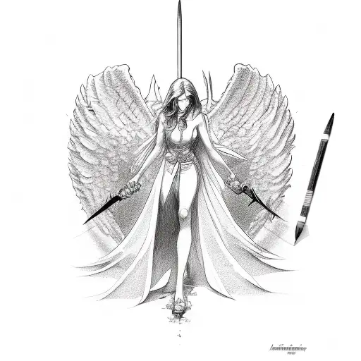 Angel Stabbing A Demon