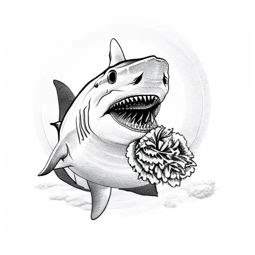 Shark With Carnation