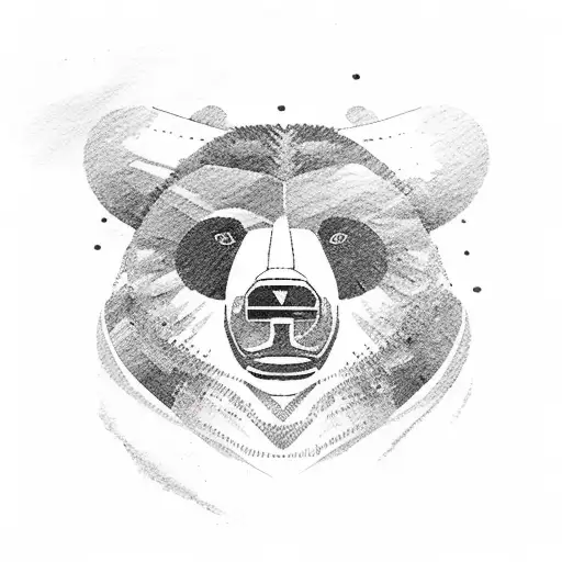 California Bear On One Pec And Manitoba Bison On The Other Pec