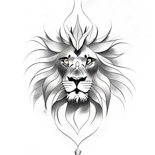 Arm Tattoo Lion And Eagle And Flowers