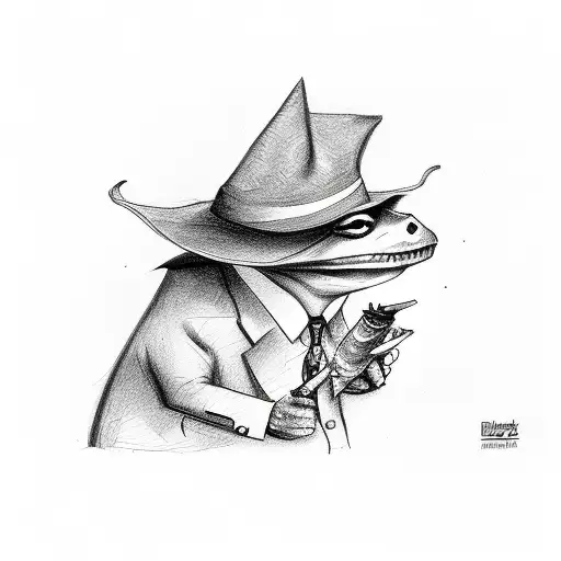 Mafia Frog Smoking Cigar