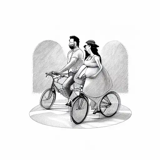 Me And My Pregnant Wife Cycling