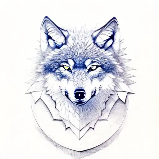 Wolf With Compass And Spain