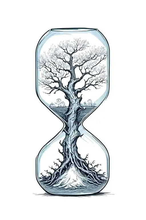 Life And Death Trees In Hourglass