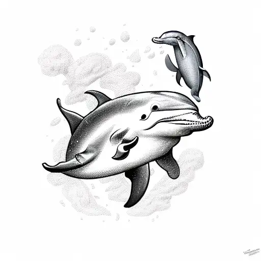 Medieval Dolphin With Sword