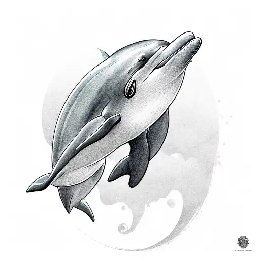 Dolphin With Sword Underneath