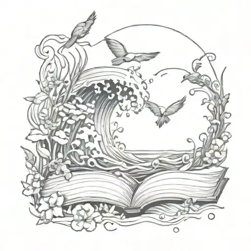Book Coming Out Waves And Birds And Flowers