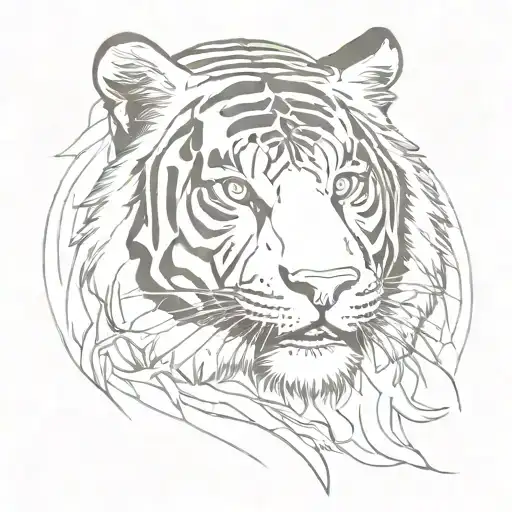 Line Art Tiger