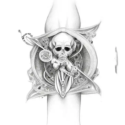 Rosary Wraping Around Leg