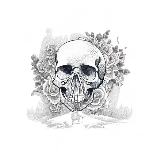 Yorkshire With Skull