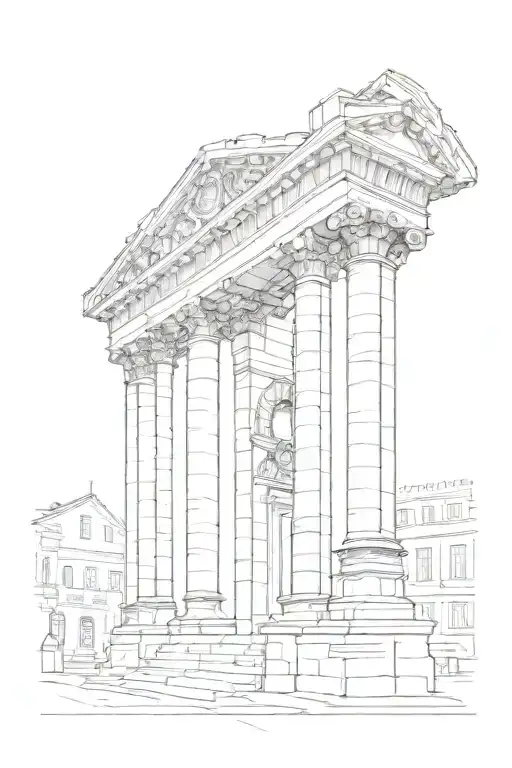 Vintage Roman Architecture Elements