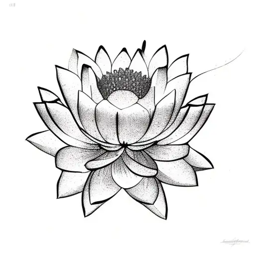 Lotus Flower With Ohia Lehua