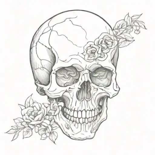 Basic Skull With Malinay Name Below
