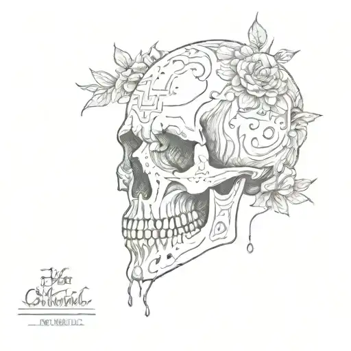 Dear Skull With A Quote Under