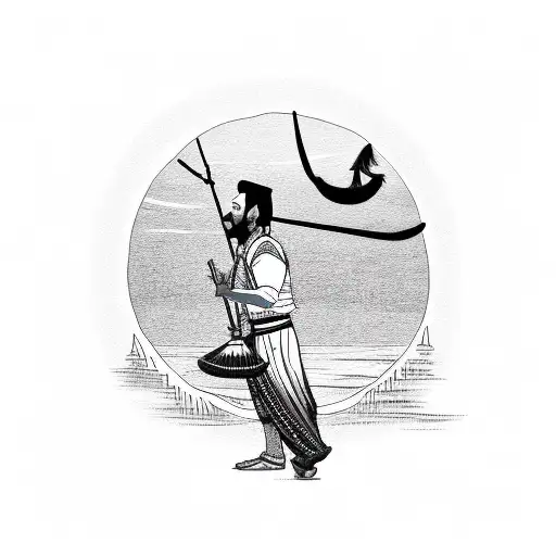 Guy Standing In Front Of Sunset Holding Dhol