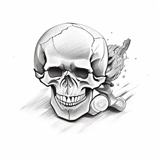 Skull And Car Pistons