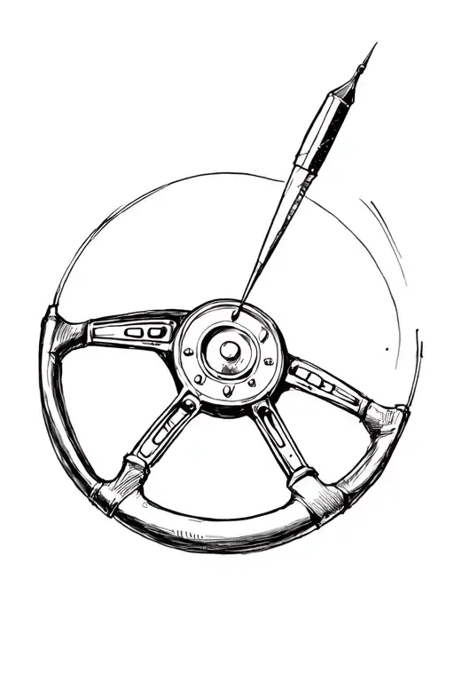 Flying Car Steering Wheel Sewing Needle