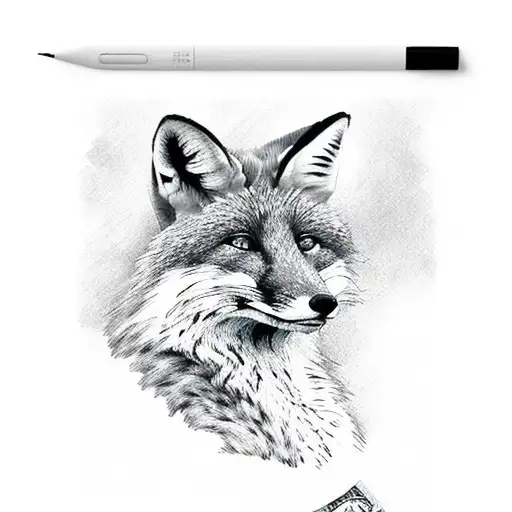 Fox Holding Money Bags