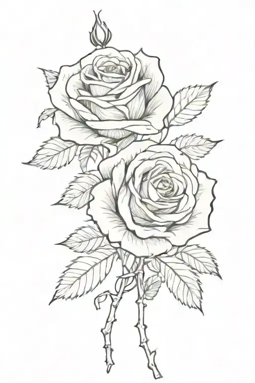 Rose Stem Wrapped Around Quote Written